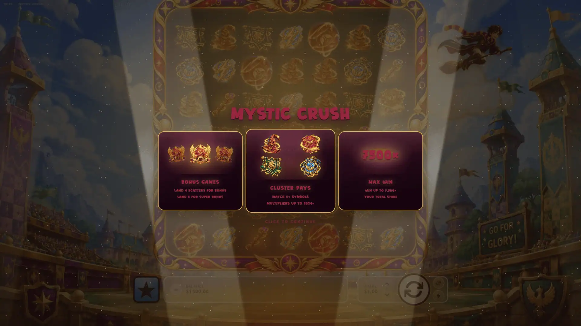 Mystic Crush slot intro screen