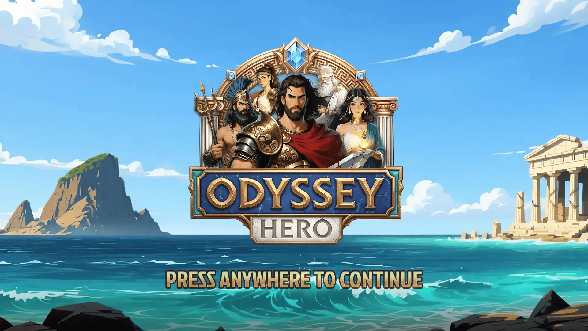 Odyssey Hero slot intro screen