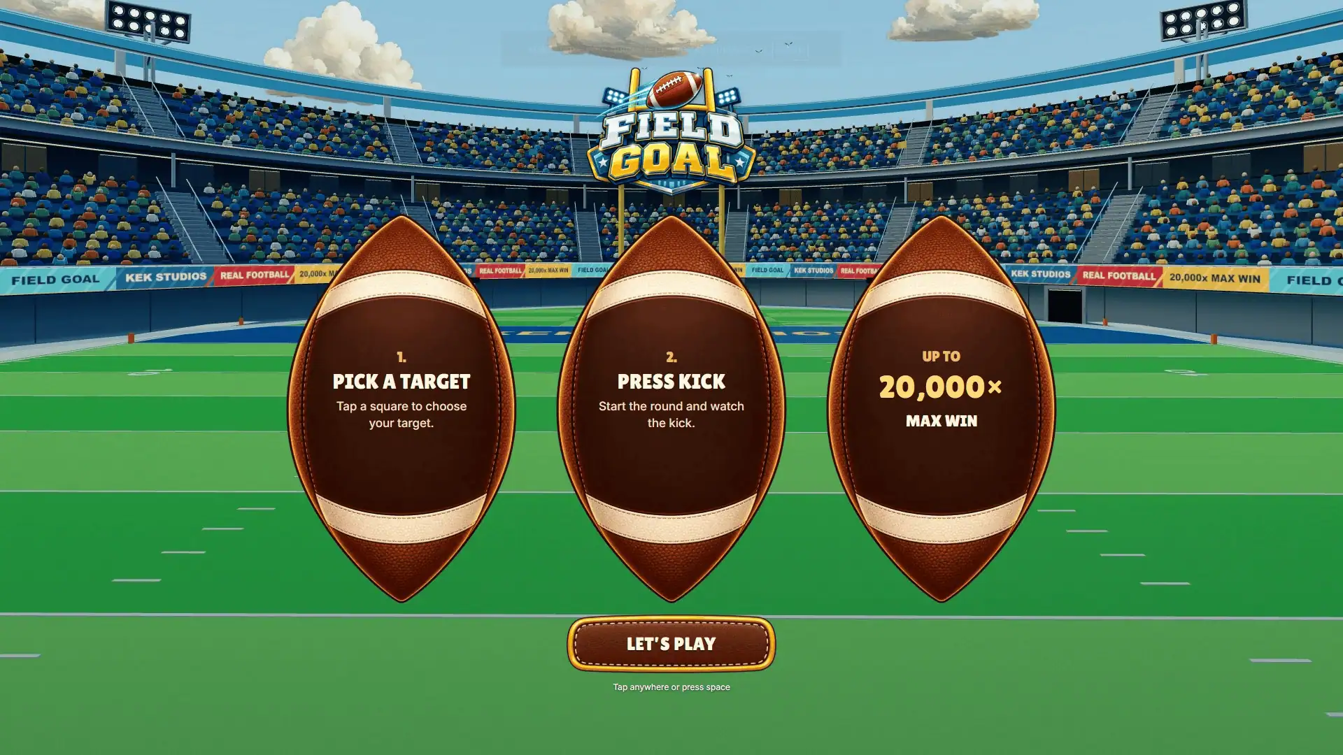 Field Goal slot intro screen