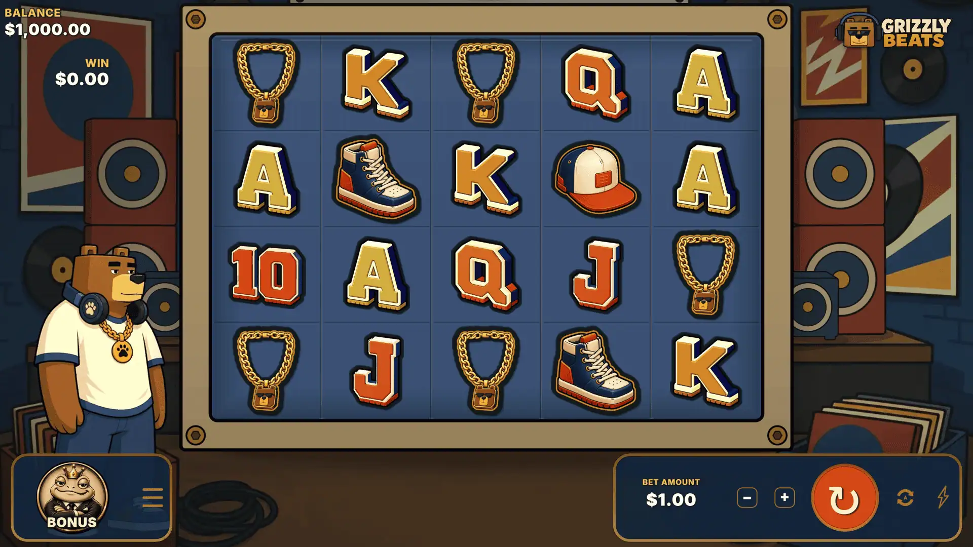 Grizzly Beats slot gameplay reels