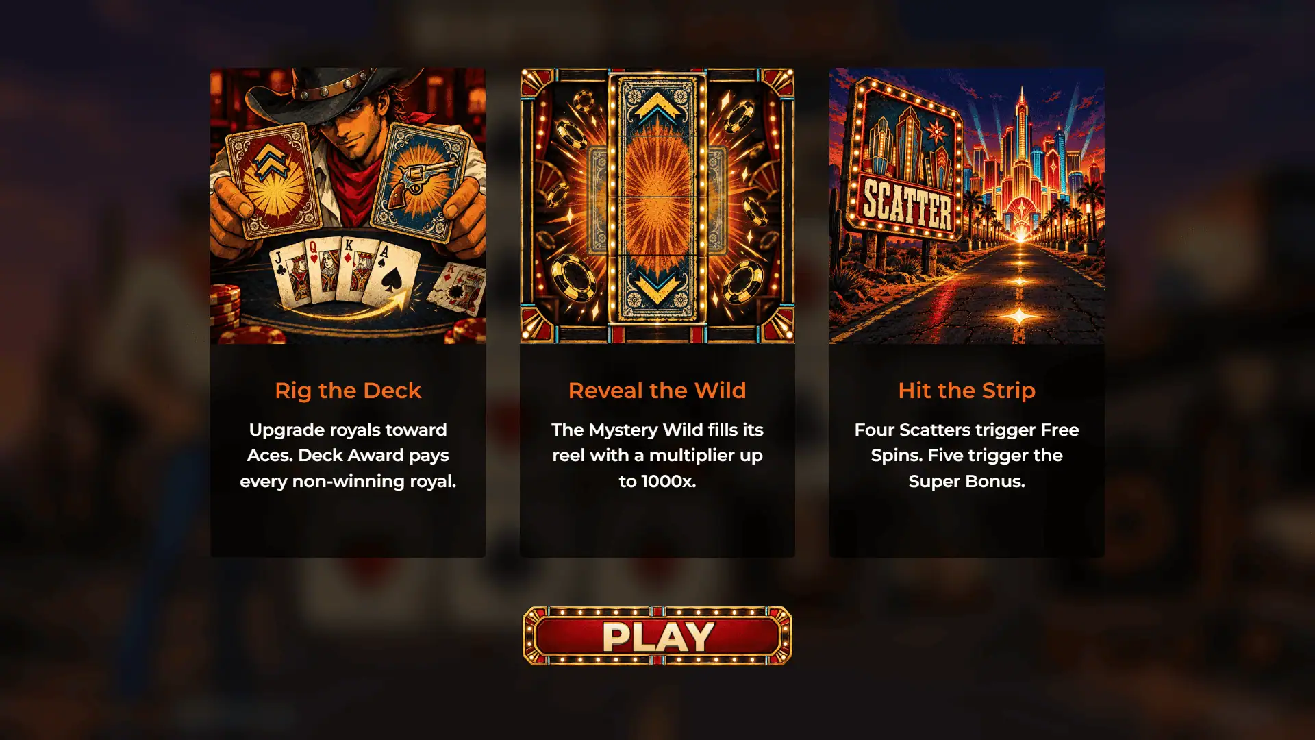 Wanted in Vegas slot intro screen