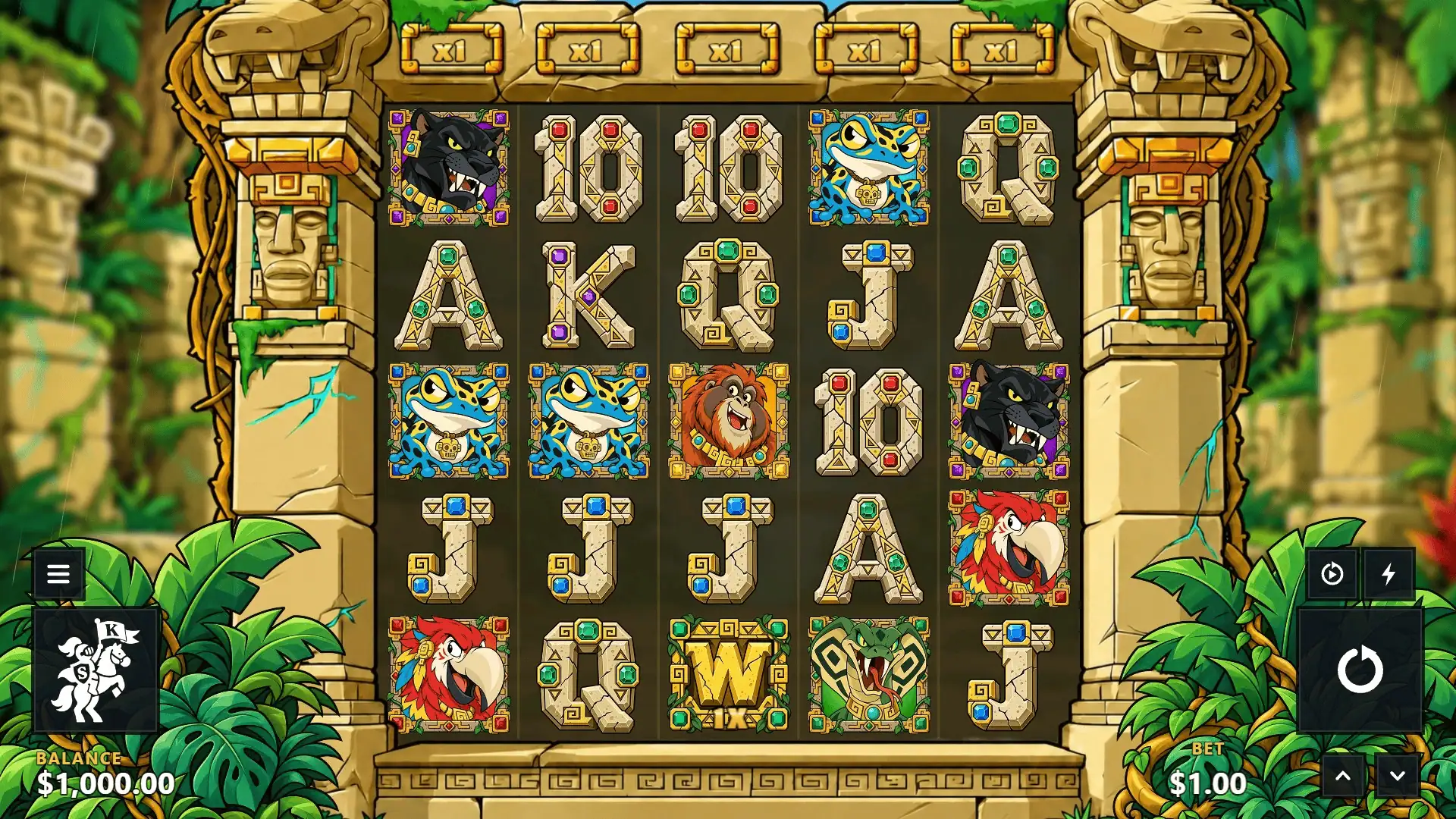 Aztec Roar slot gameplay reels