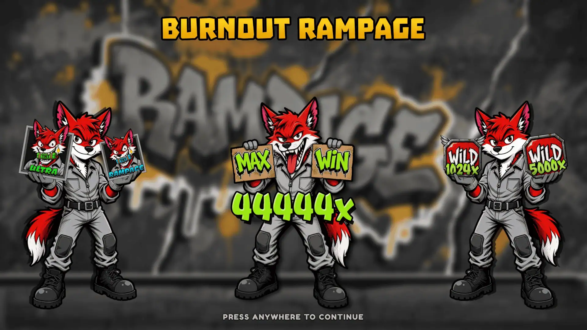 Burnout Rampage slot intro screen