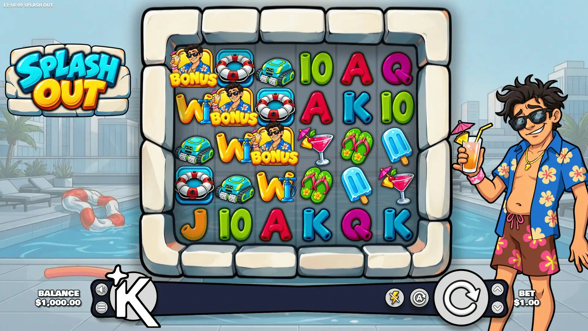 Splash Out slot gameplay reels