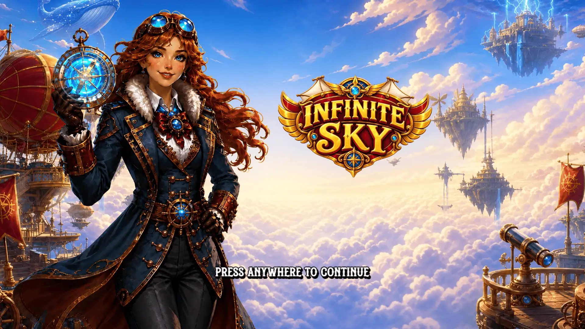 Infinite Sky slot intro screen