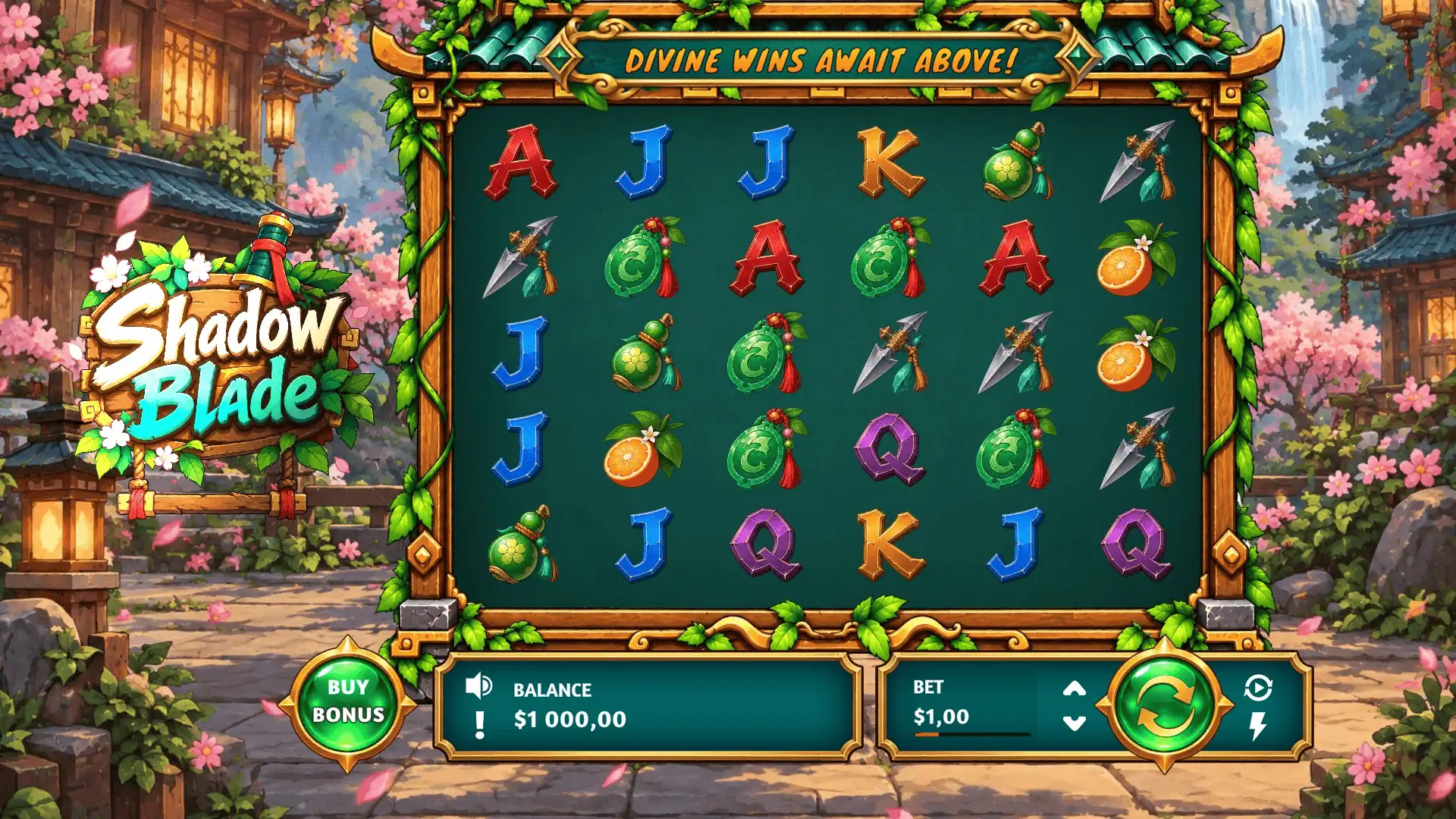 Shadow Blade slot gameplay reels