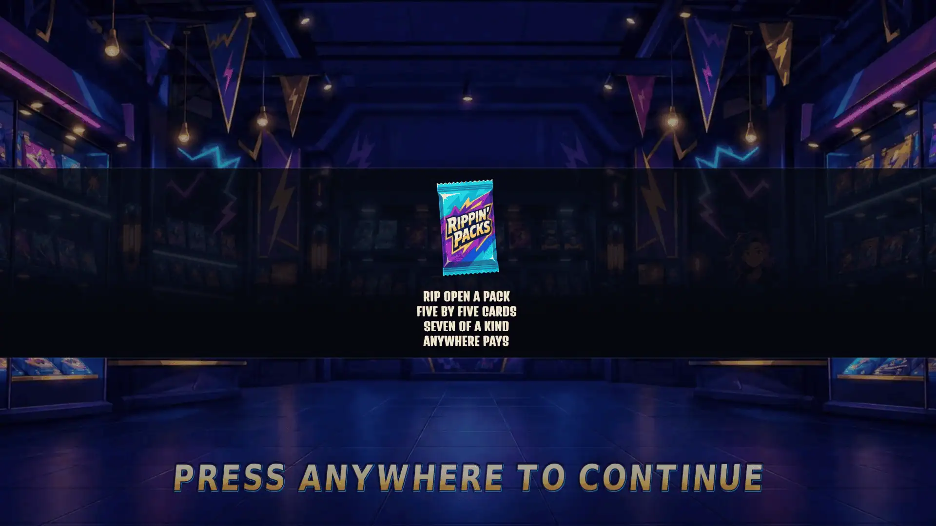 Rippin' Packs slot intro screen