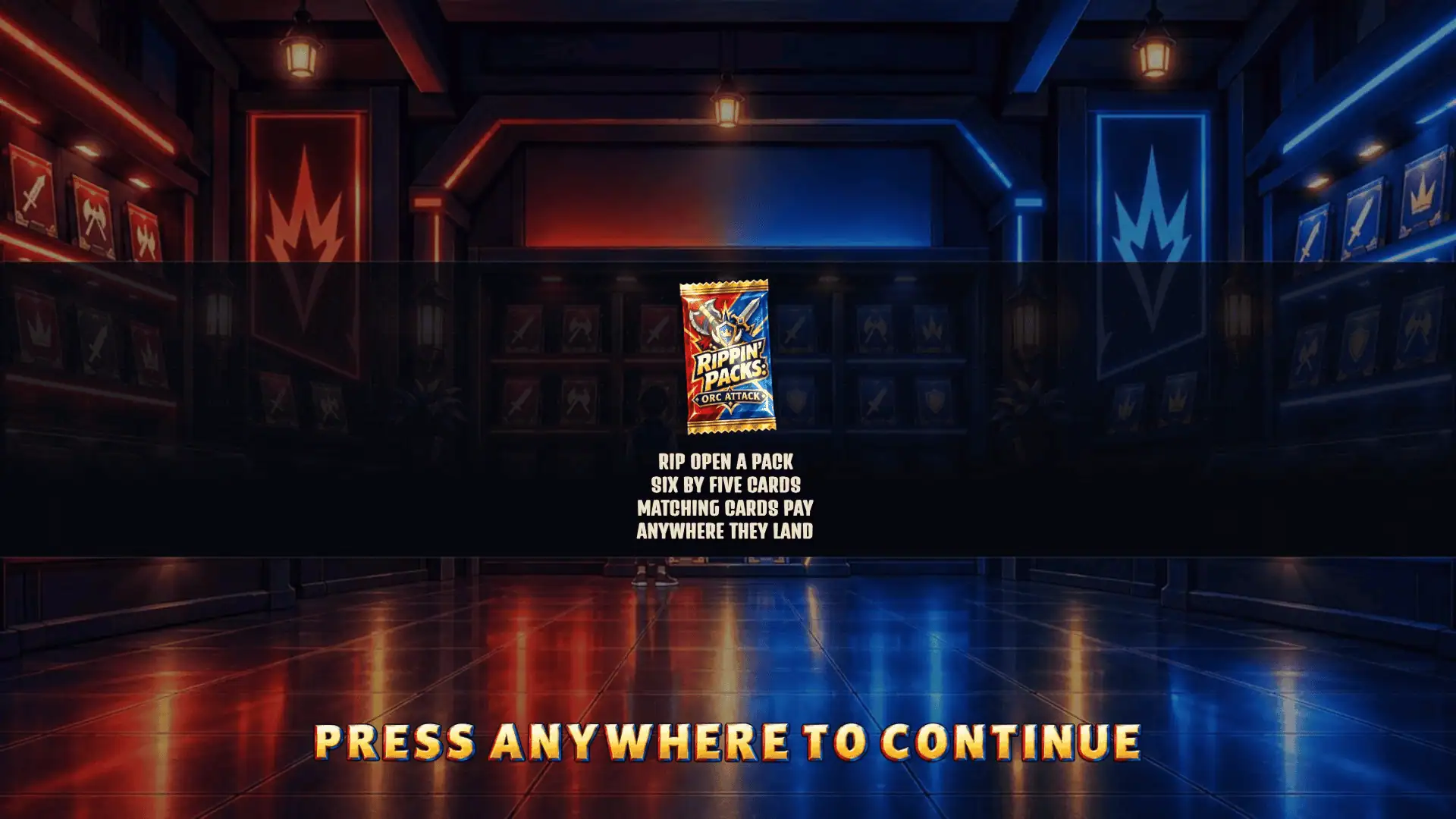 Rippin' Packs: Orc Attack slot intro screen