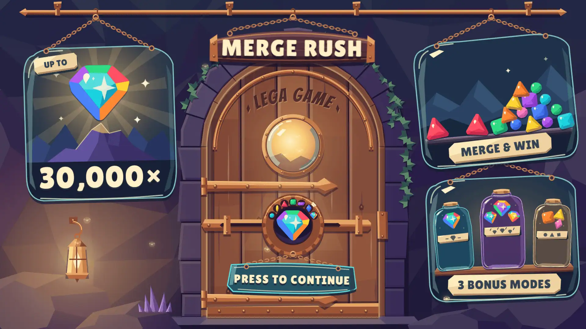 Merge Rush slot intro screen