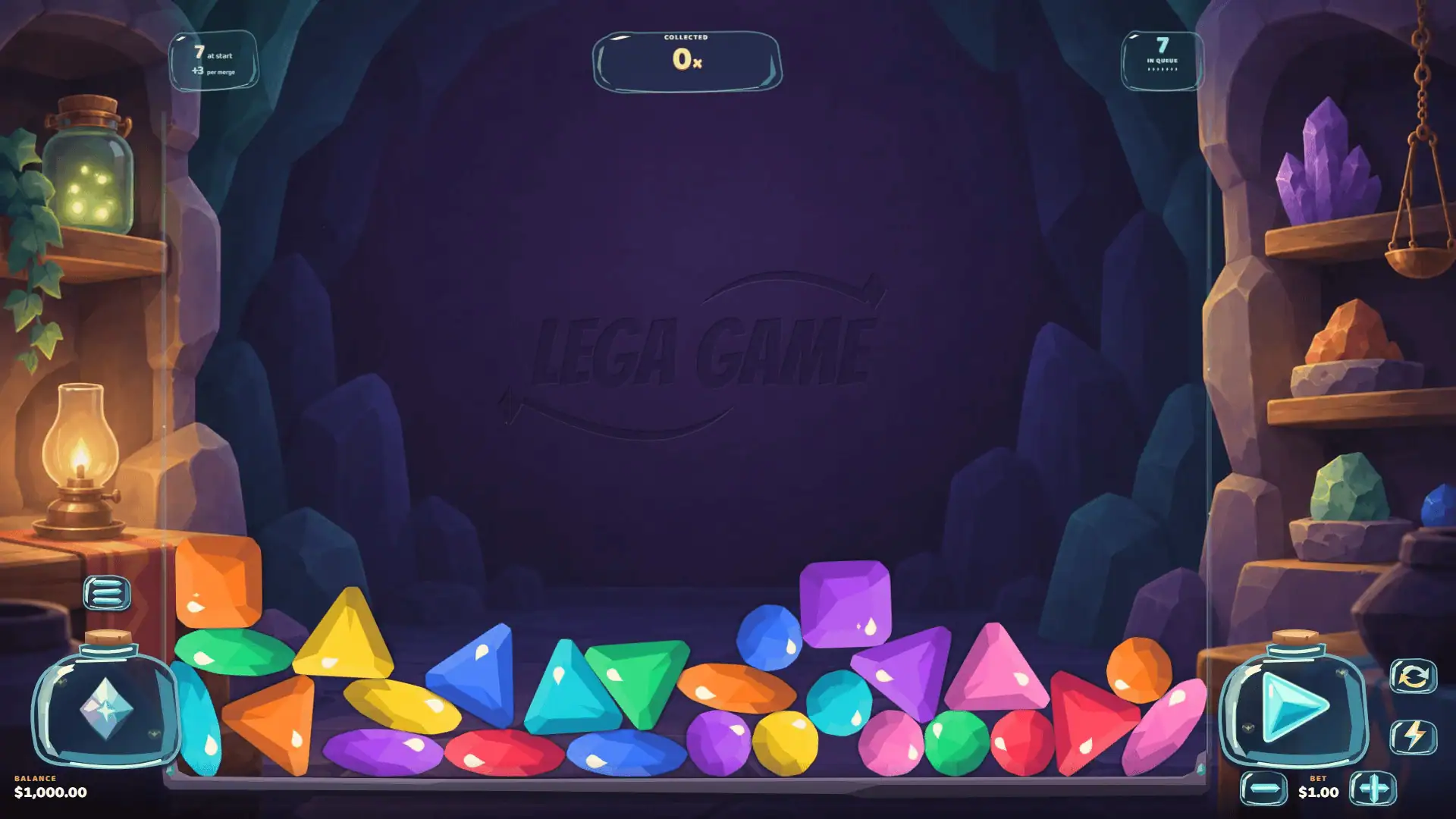 Merge Rush slot gameplay reels