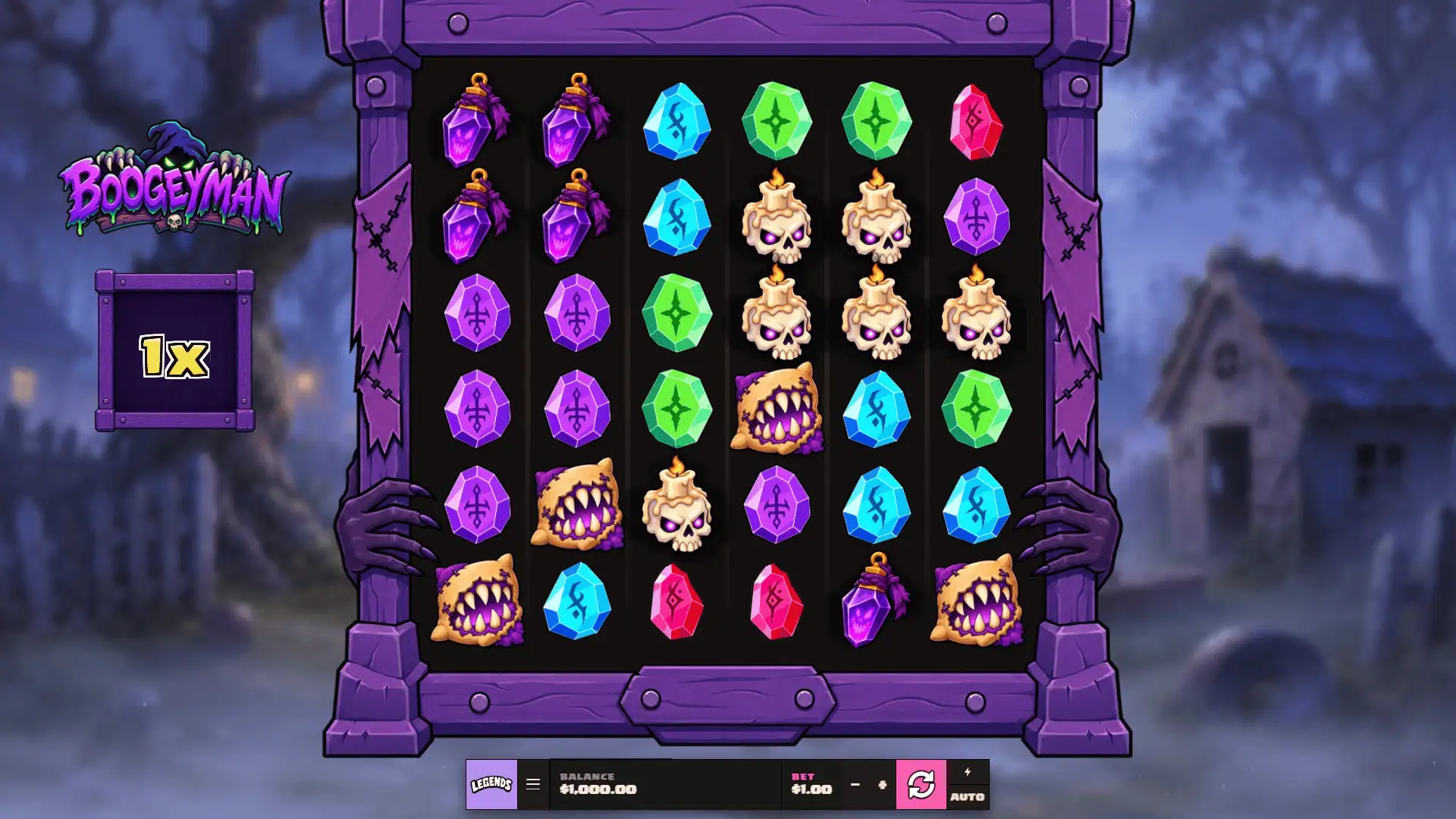 Boogeyman slot gameplay reels