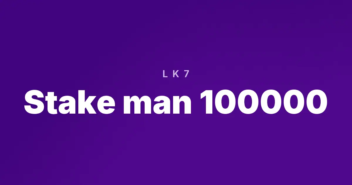 Stake man 100000 slot cover image