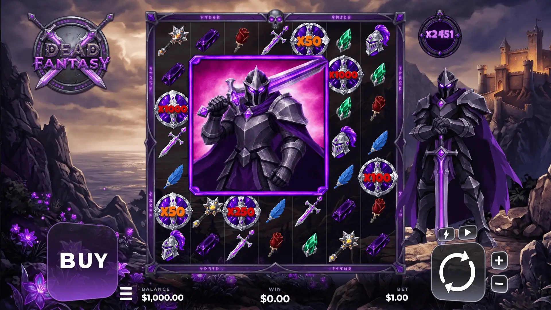 Dead Fantasy slot gameplay reels