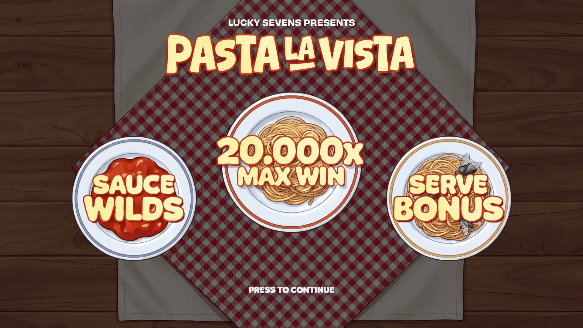 Pasta La Vista slot intro screen