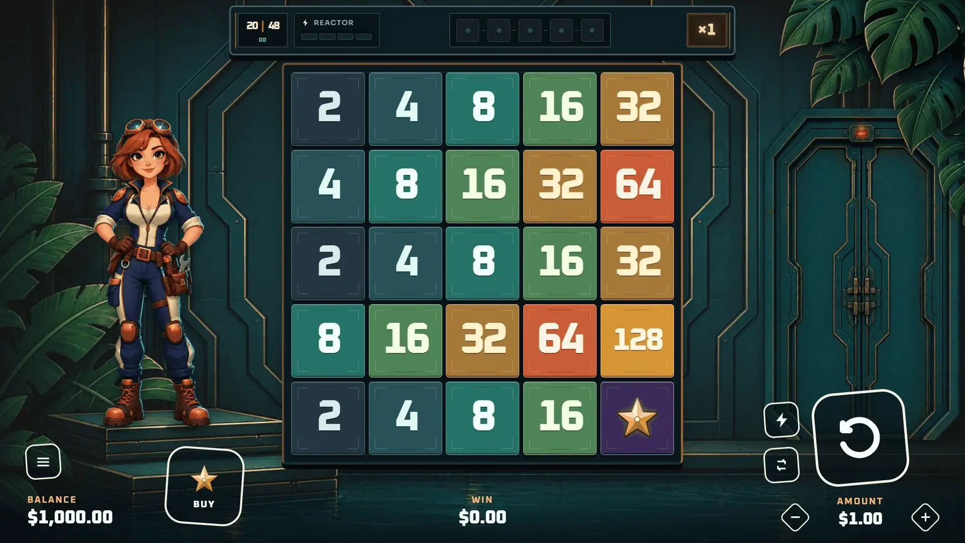 2048 Overdrive slot gameplay reels