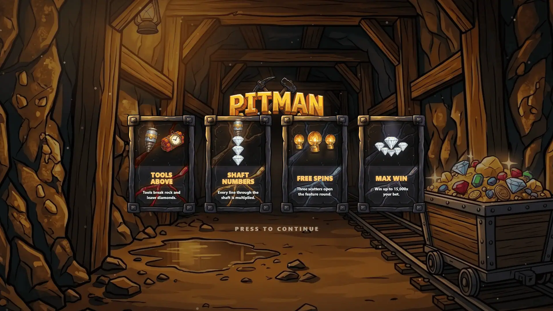 Pitman slot intro screen