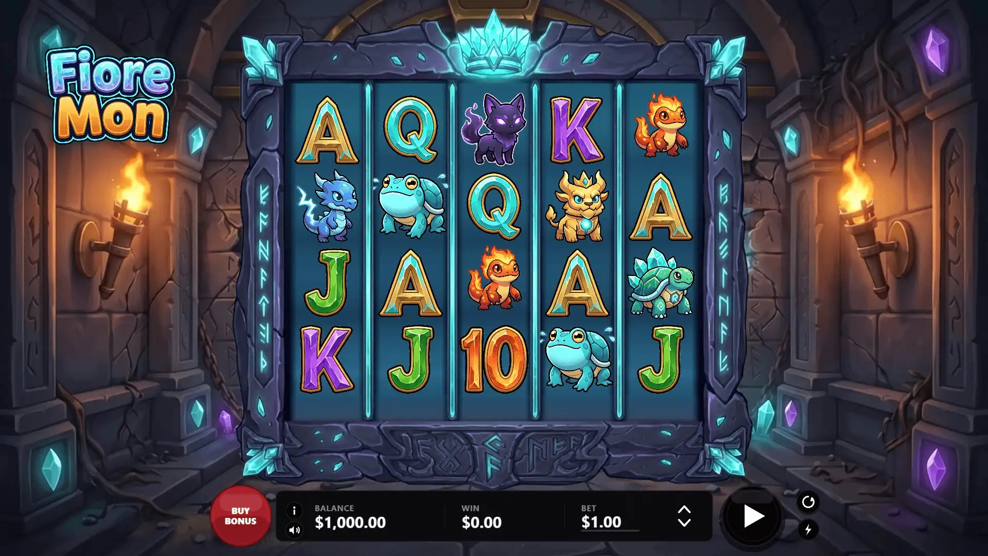 Fioremon slot gameplay reels