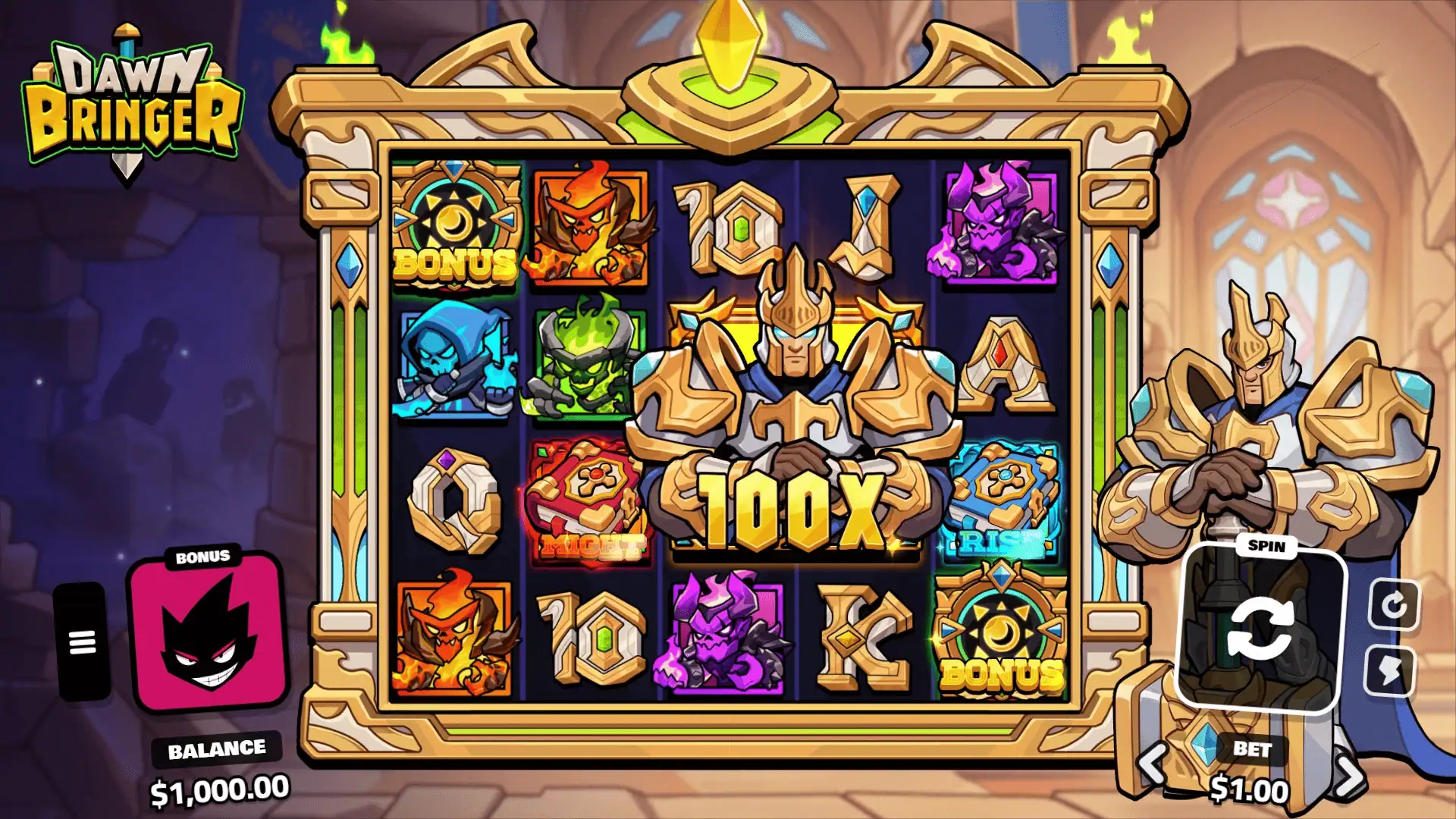 Dawn Bringer slot gameplay reels