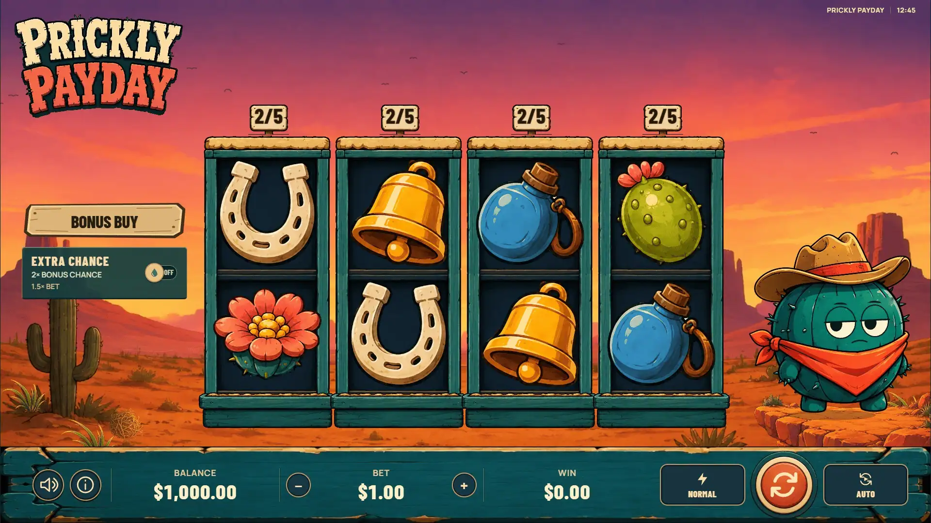 Prickly Payday slot gameplay reels