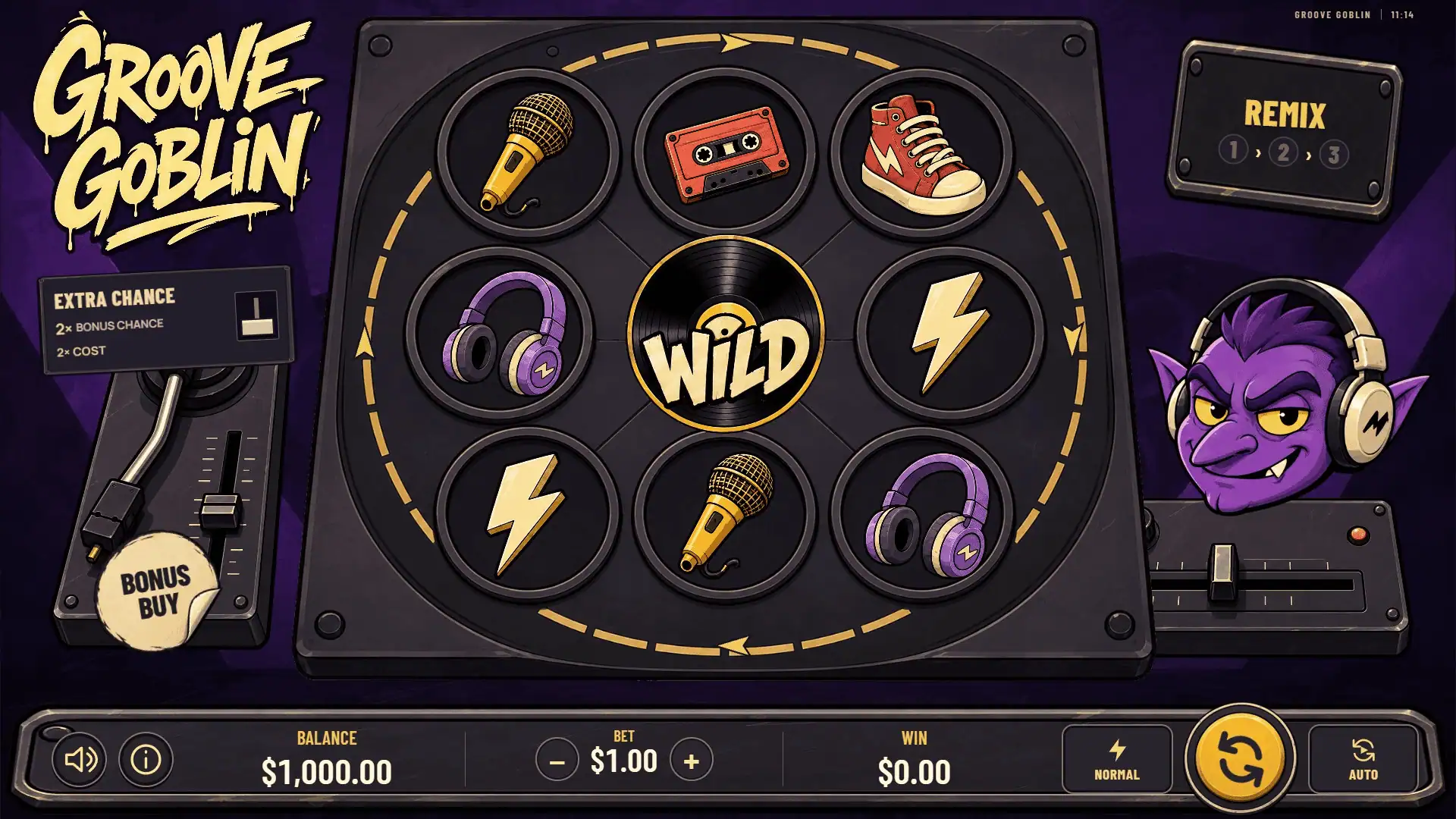 Groove Goblin slot gameplay reels