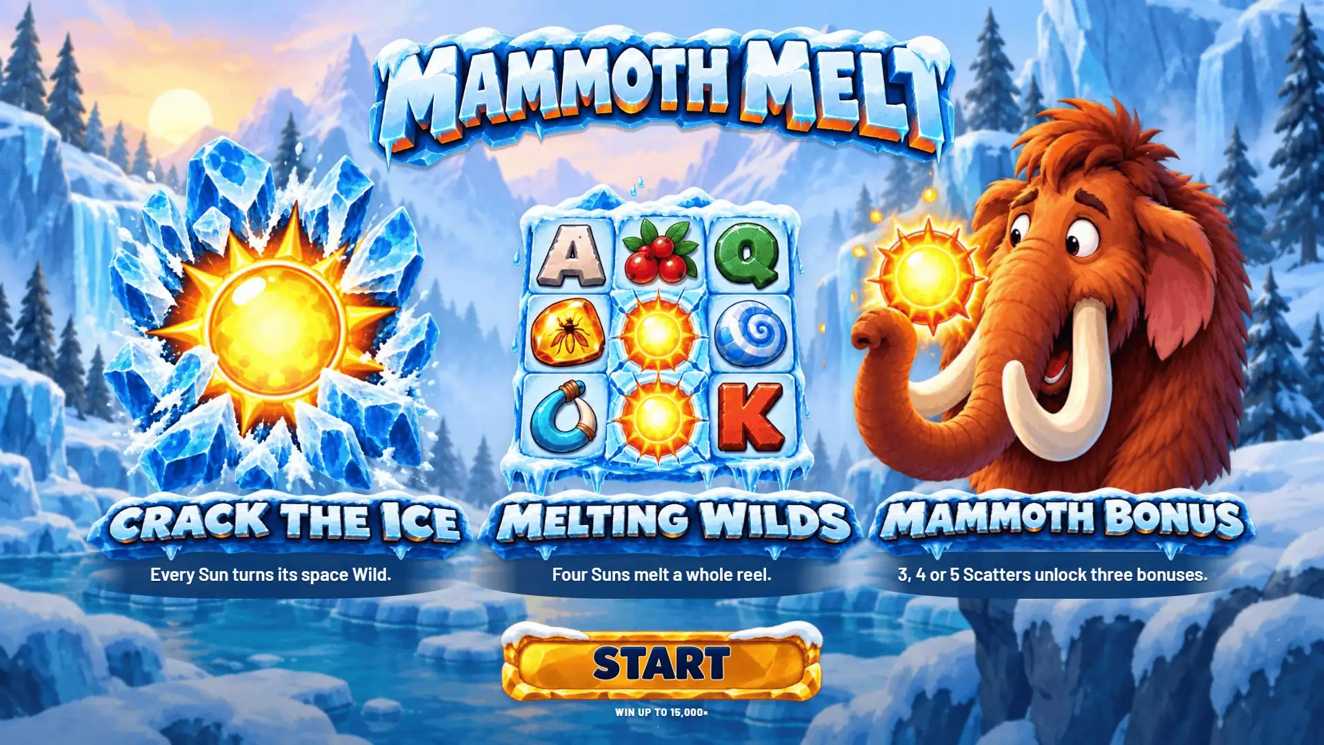 Mammoth Melt slot intro screen