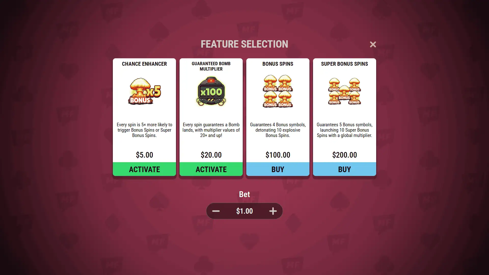 No Chill Phil: Penguin Supreme bonus buy menu