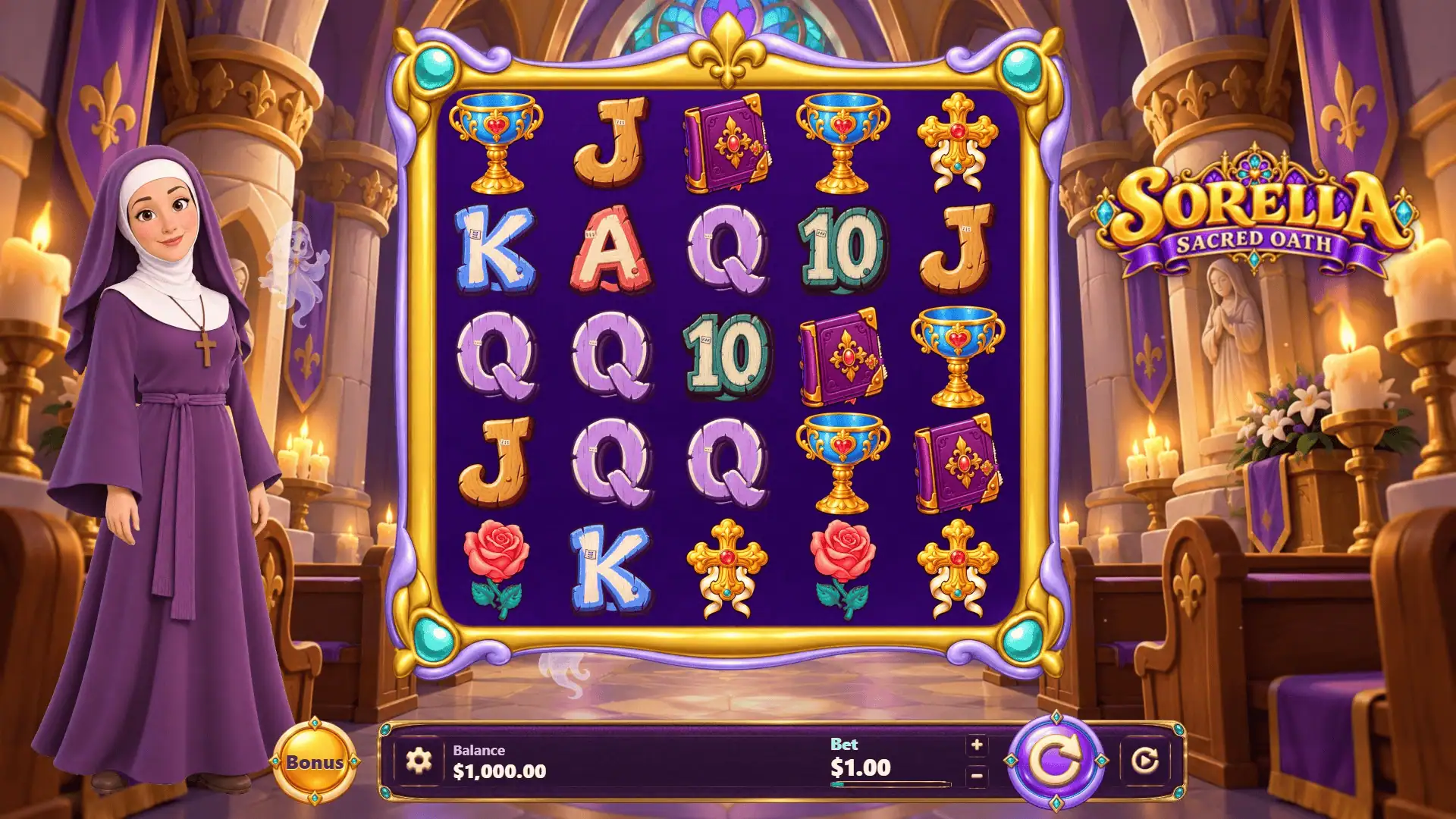Sorella slot gameplay reels