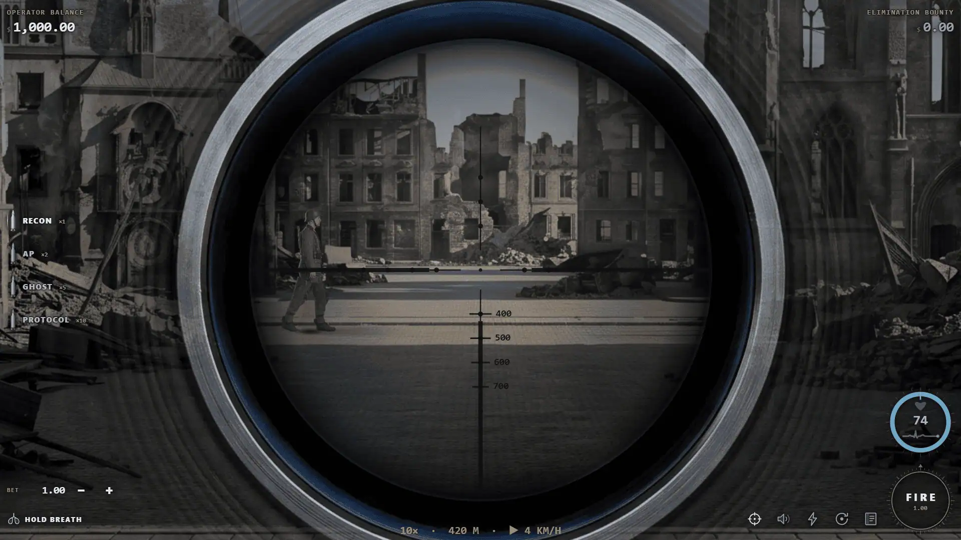 Sniper Elite Dead Horizon slot gameplay reels