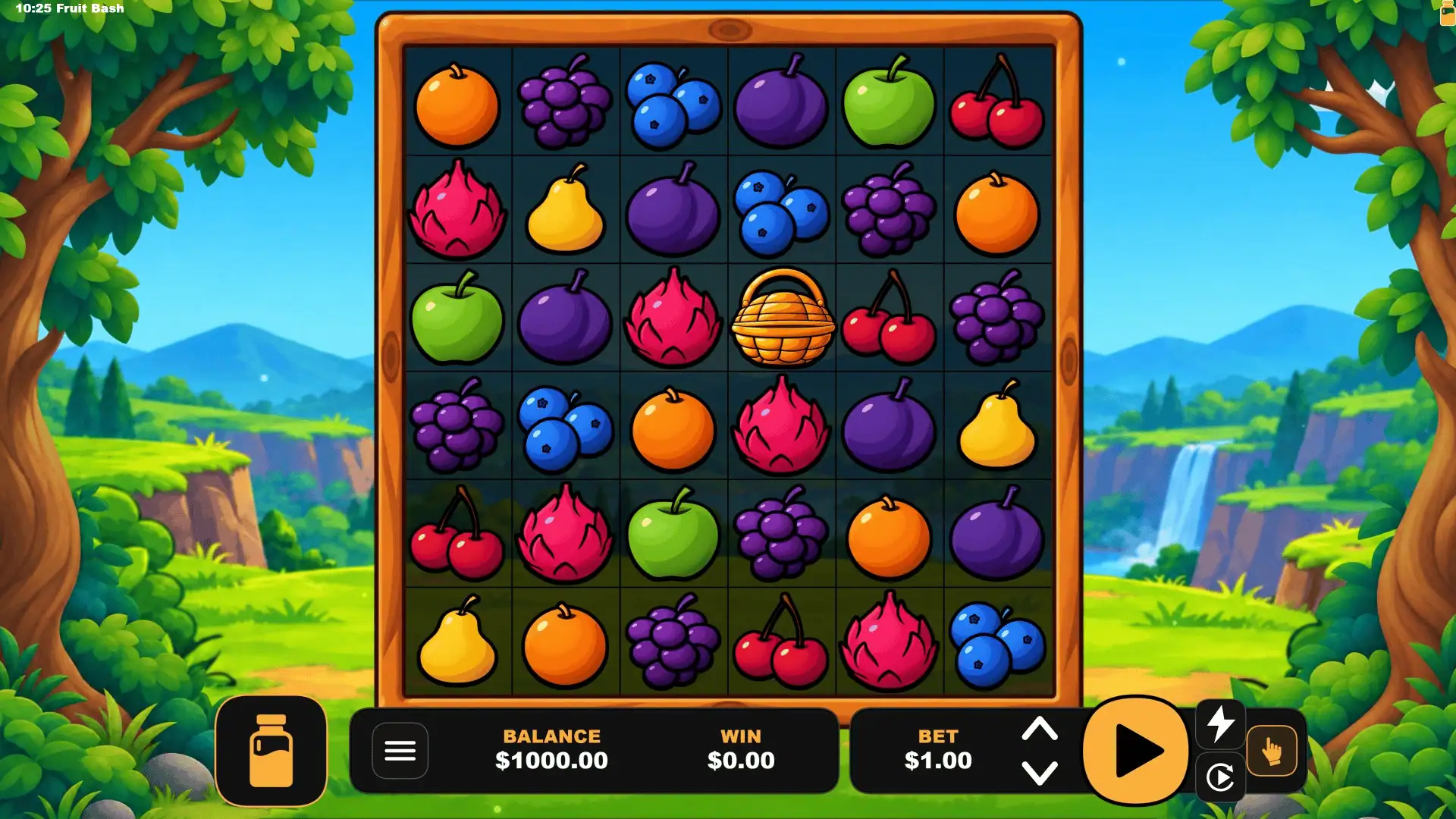 Fruit Bash slot gameplay reels
