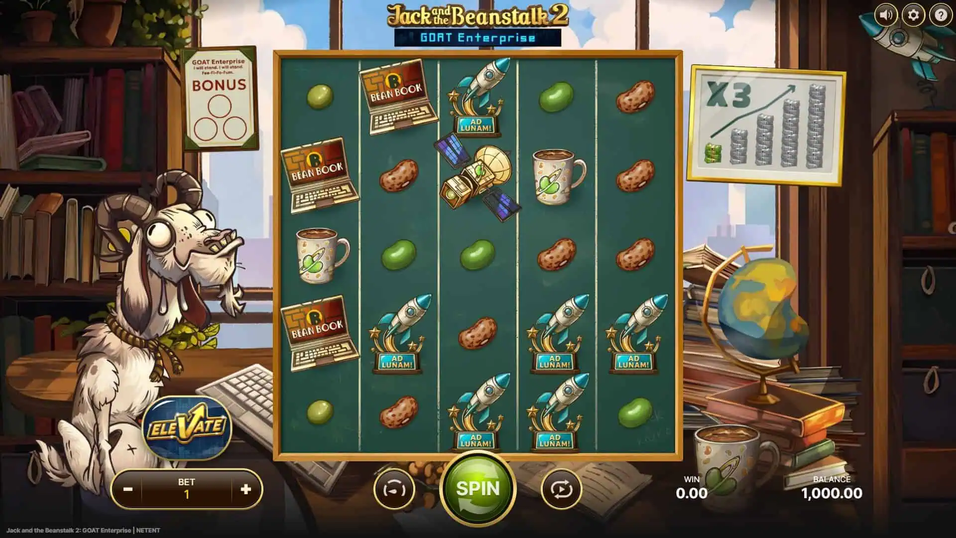 Jack and the Beanstalk 2 slot gameplay reels