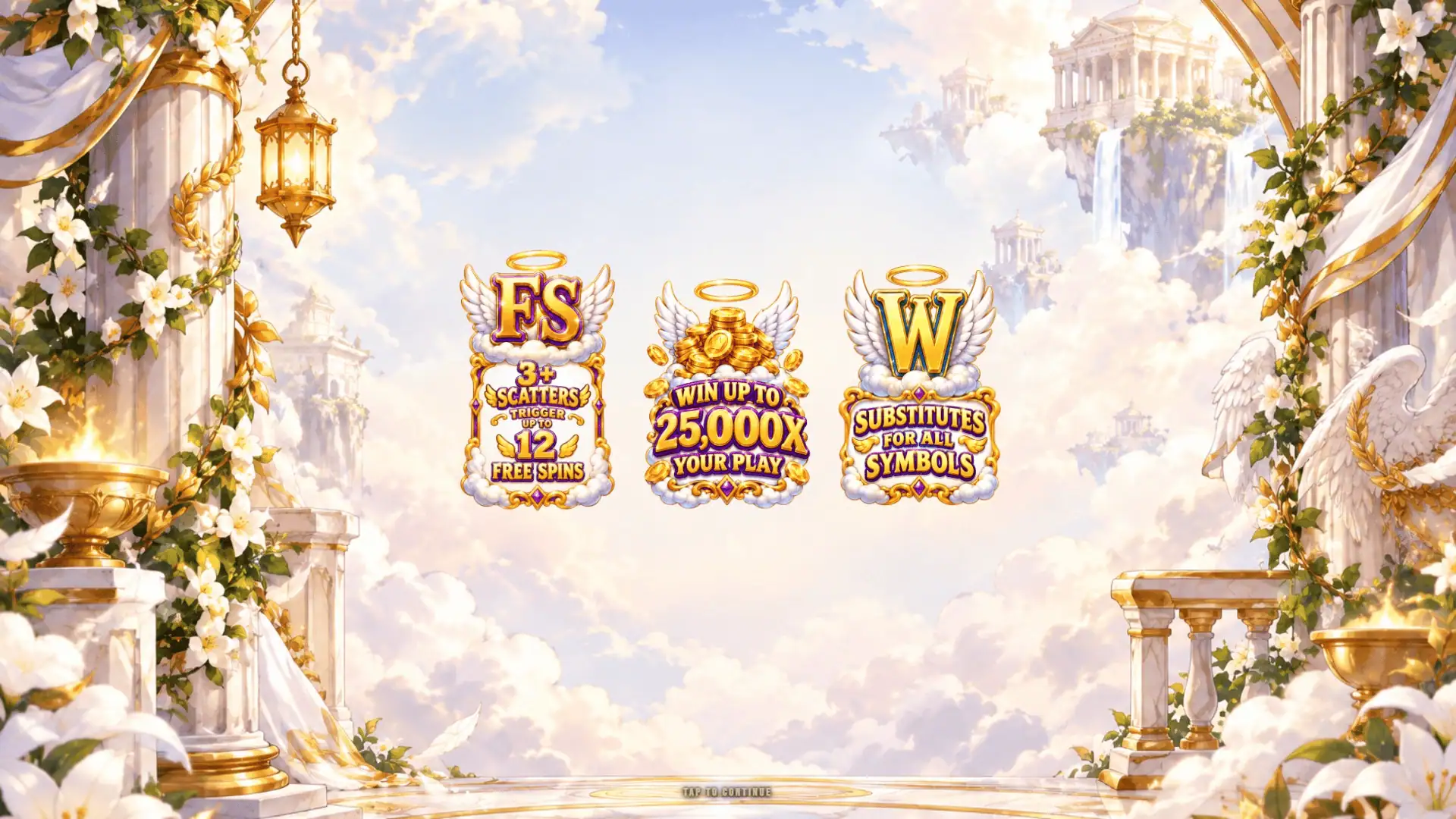 Crown of Paradise slot intro screen
