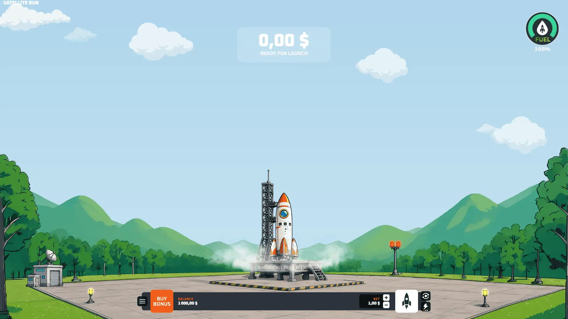 Satellite Run slot gameplay reels