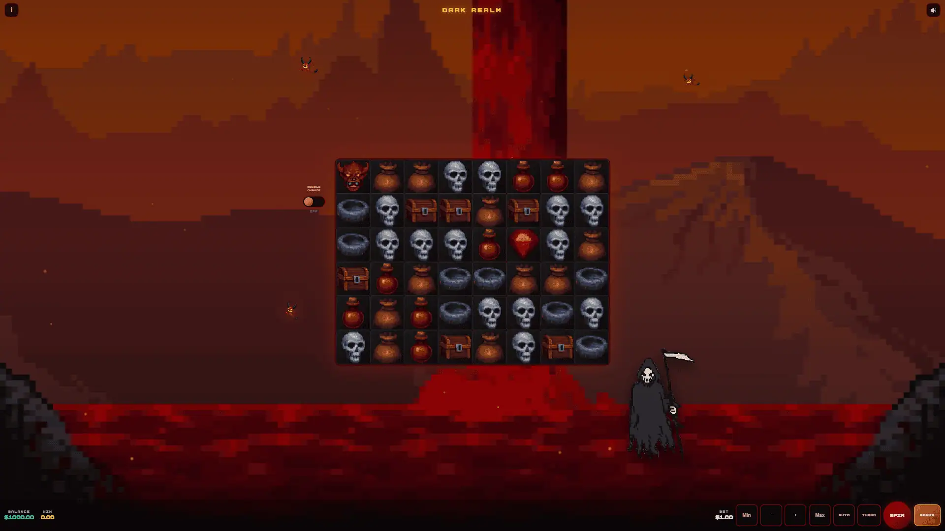 Pixel Cult slot gameplay reels