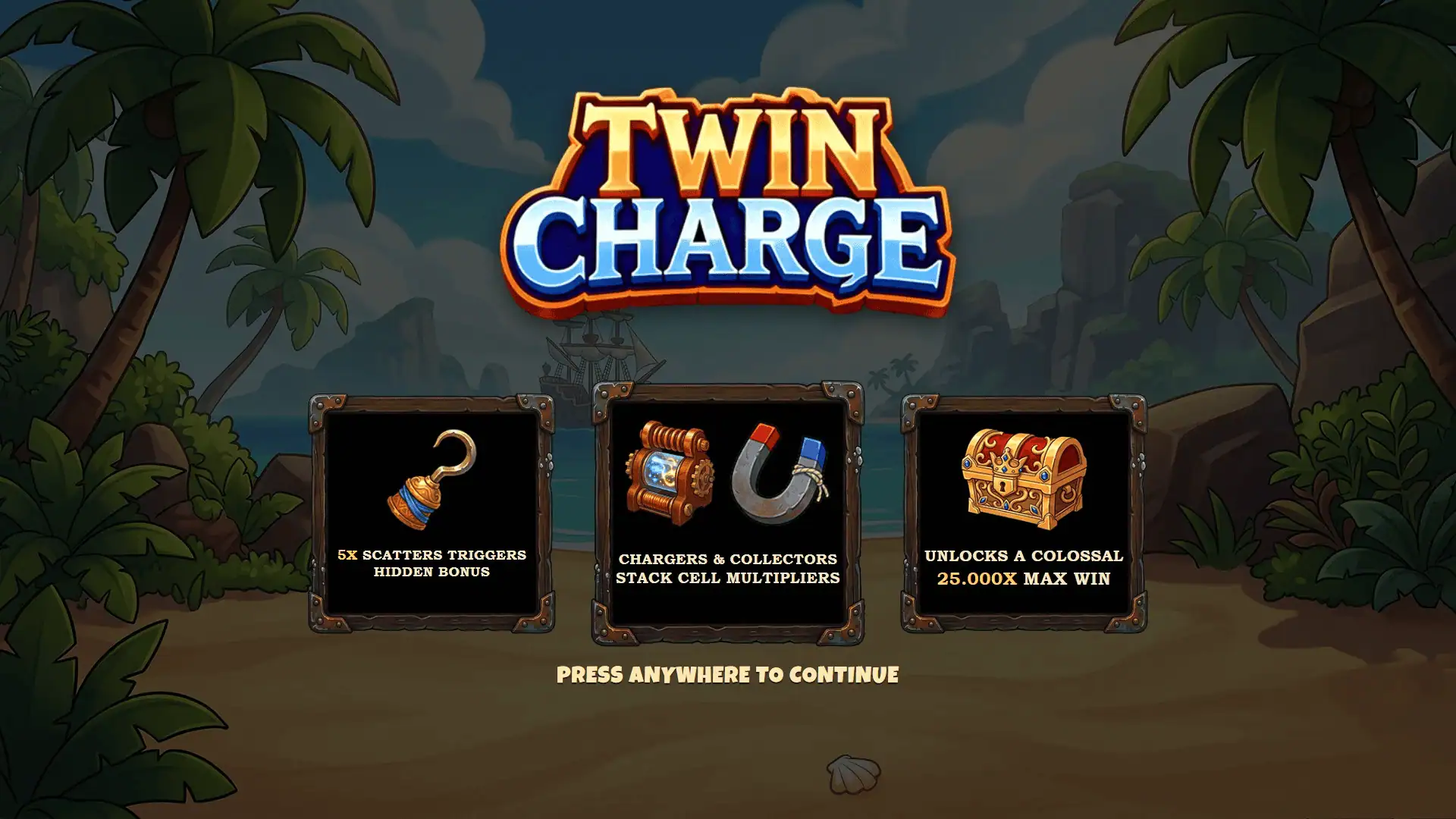 Twin Charge slot intro screen