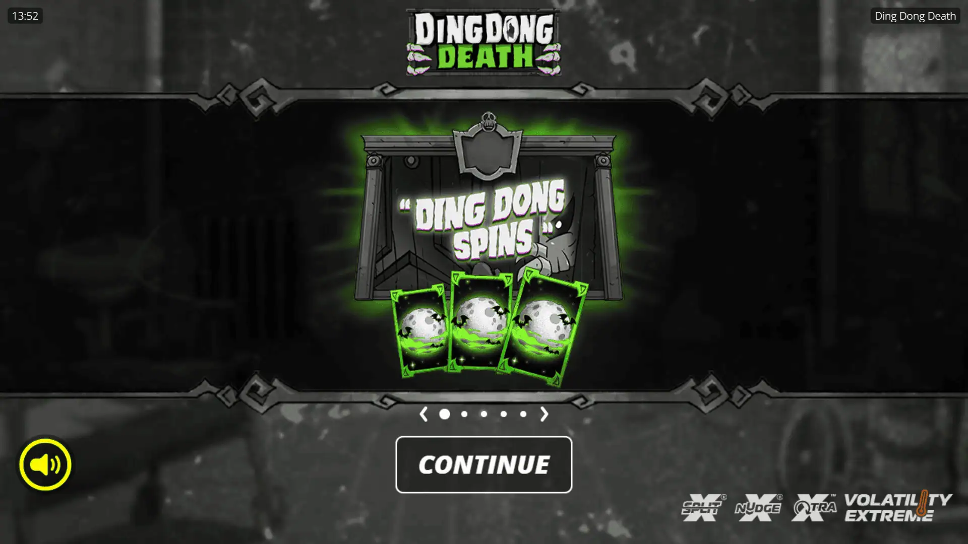 Ding Dong Death slot intro screen