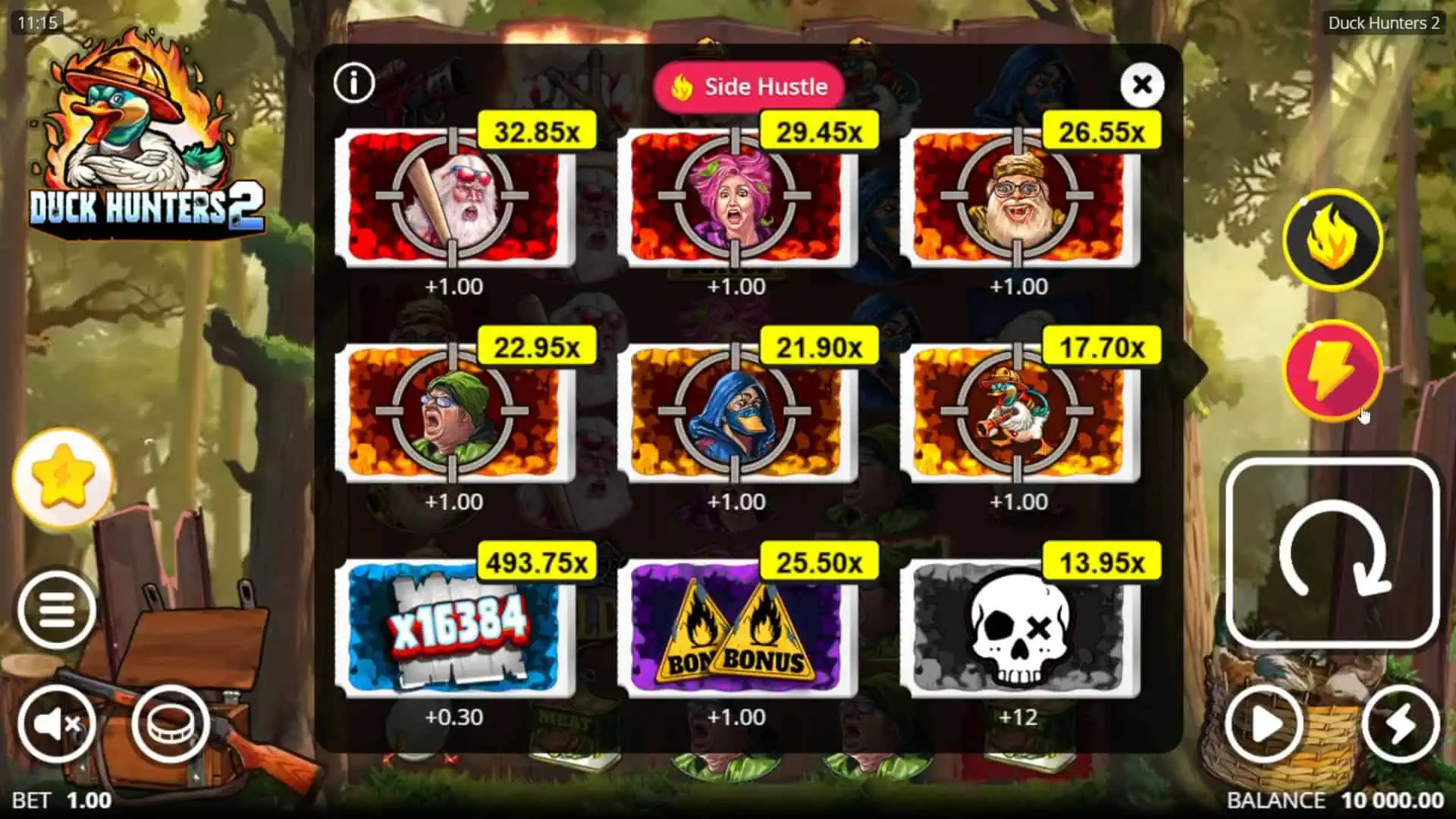 Duck Hunters 2 bonus buy menu