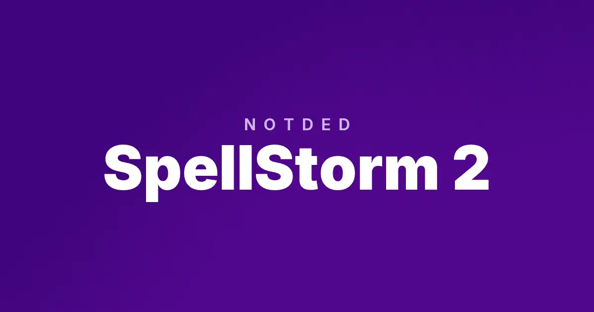 SpellStorm 2 Slot Demo by Notded slot cover image