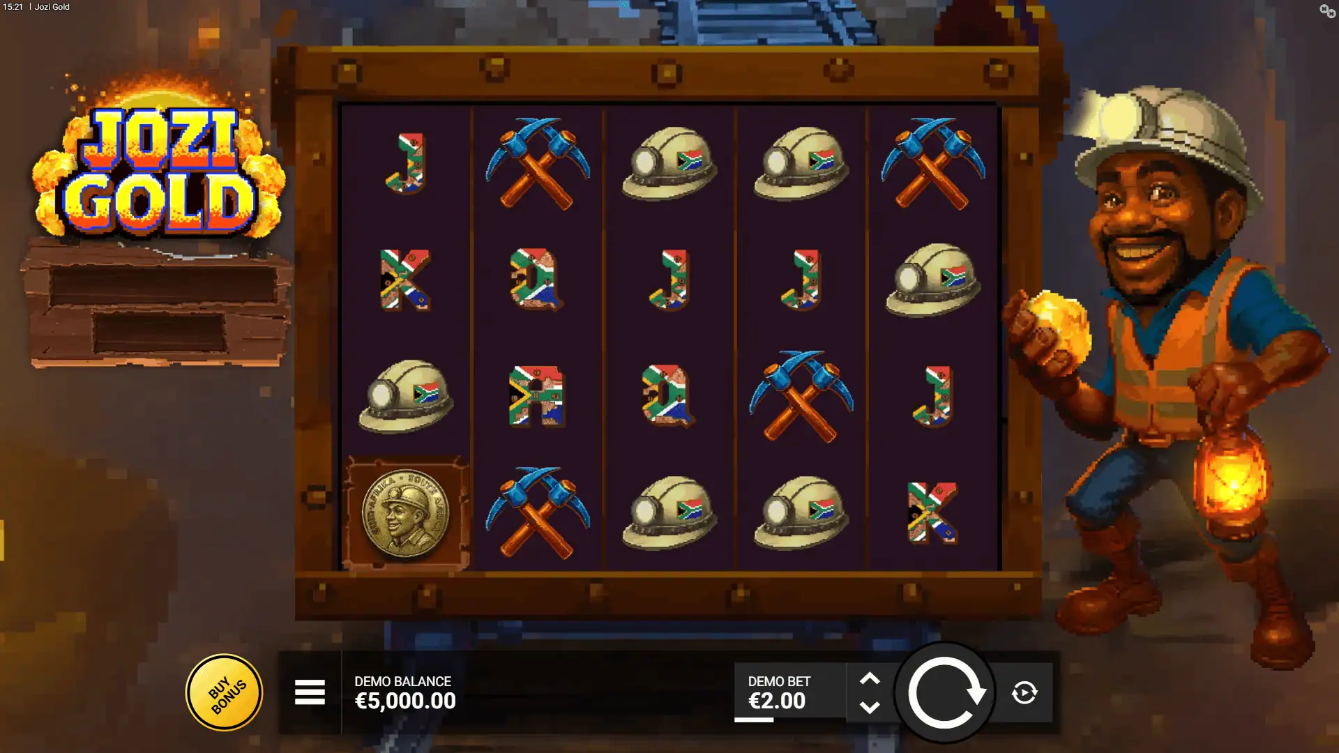 Jozi Gold slot gameplay reels