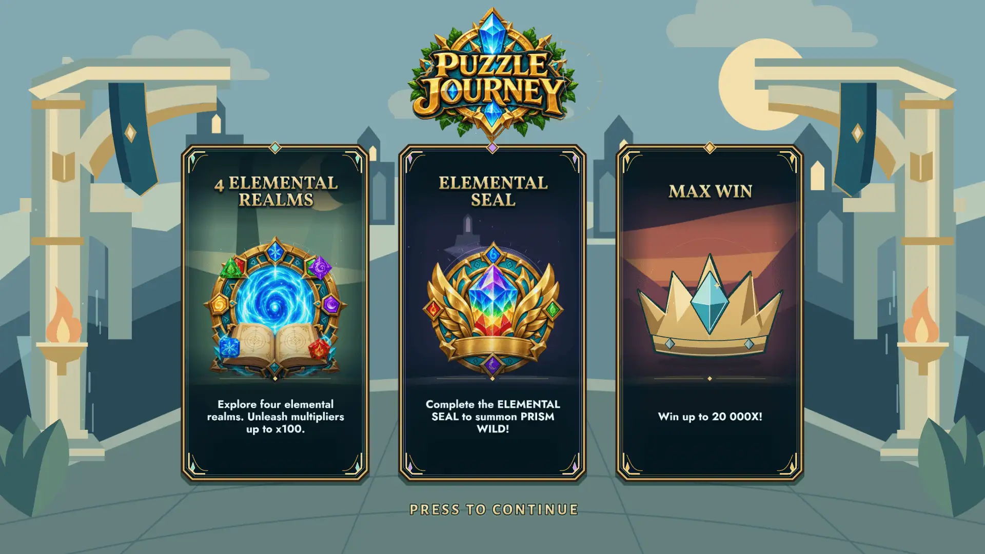 Puzzle Journey slot intro screen