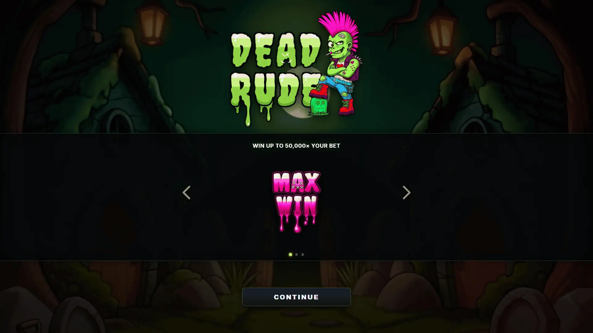 Dead Rude slot intro screen