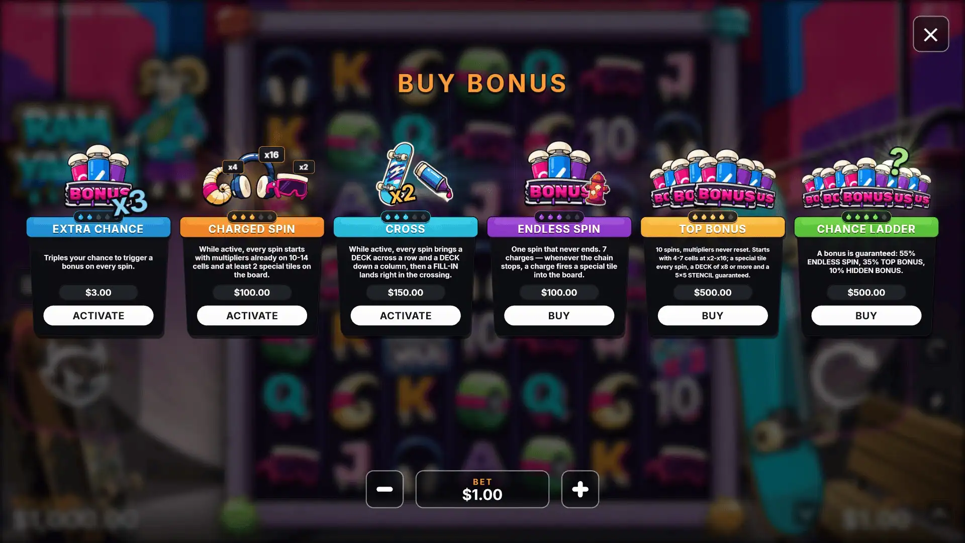 Ram Yard bonus buy menu