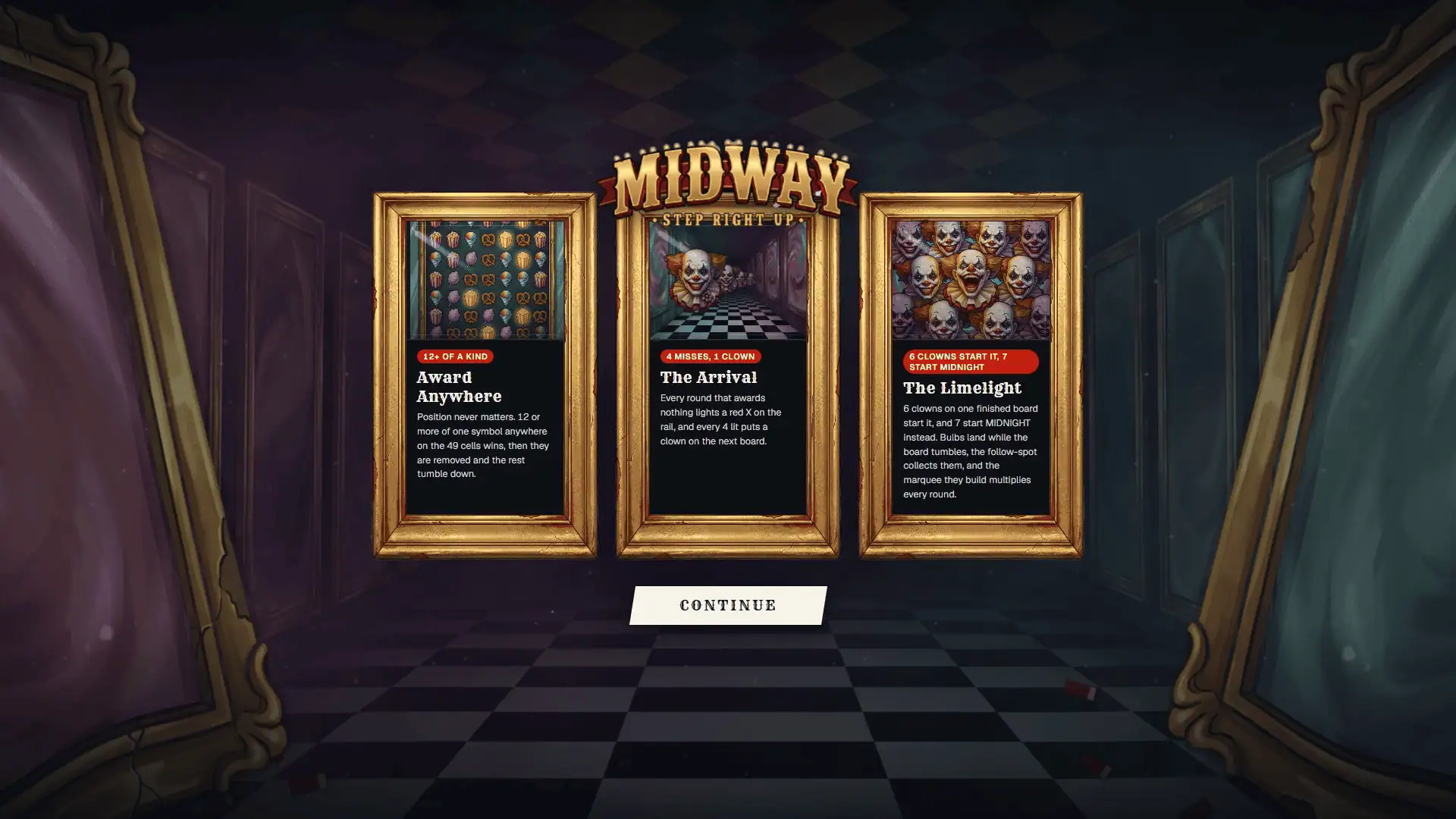 Midway slot intro screen