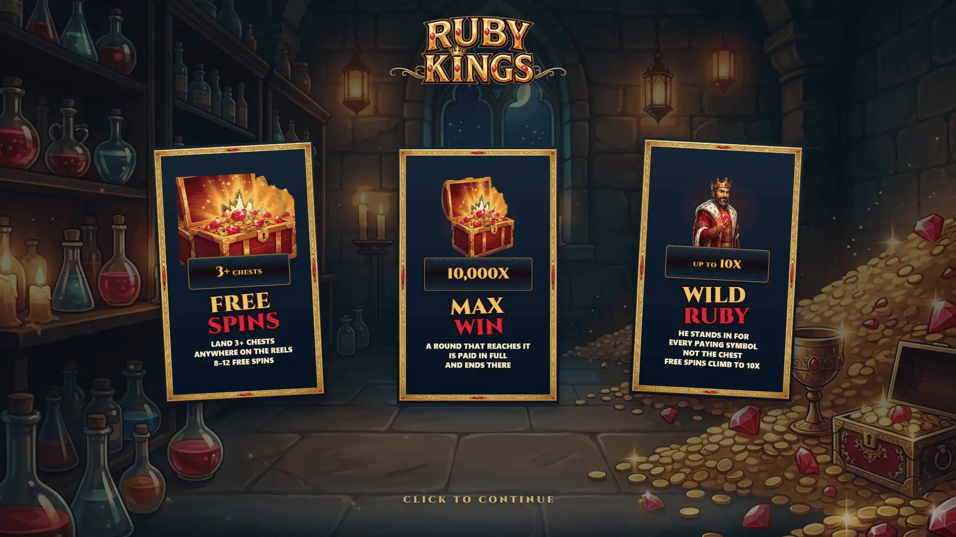 Ruby Kings slot intro screen
