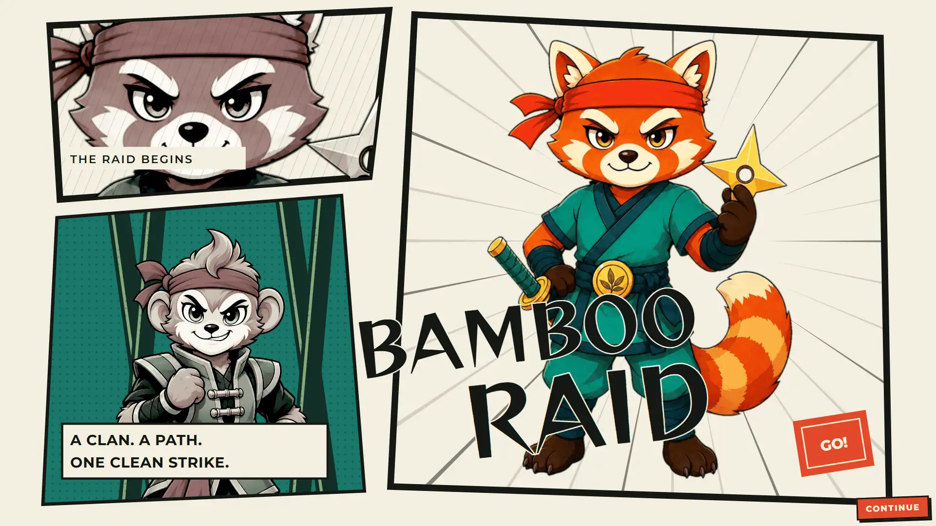 Bamboo Raid slot intro screen