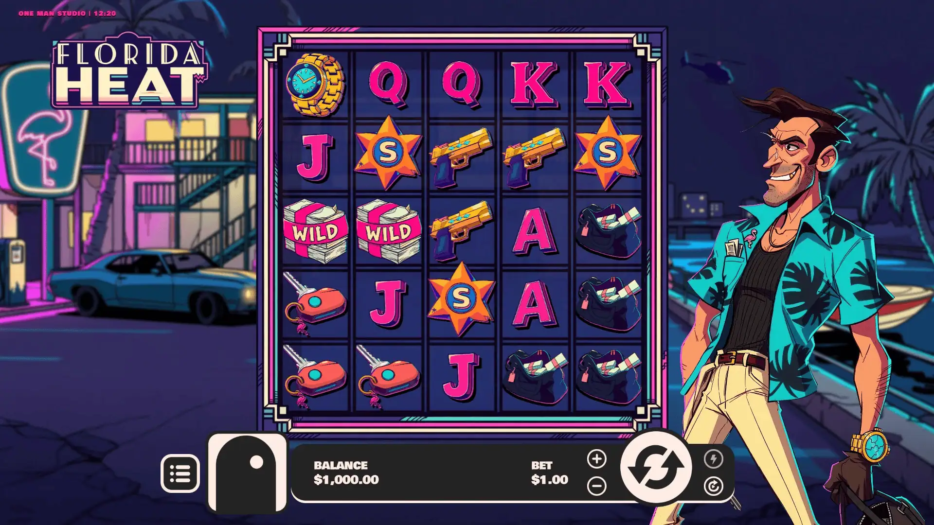 Florida Heat slot gameplay reels