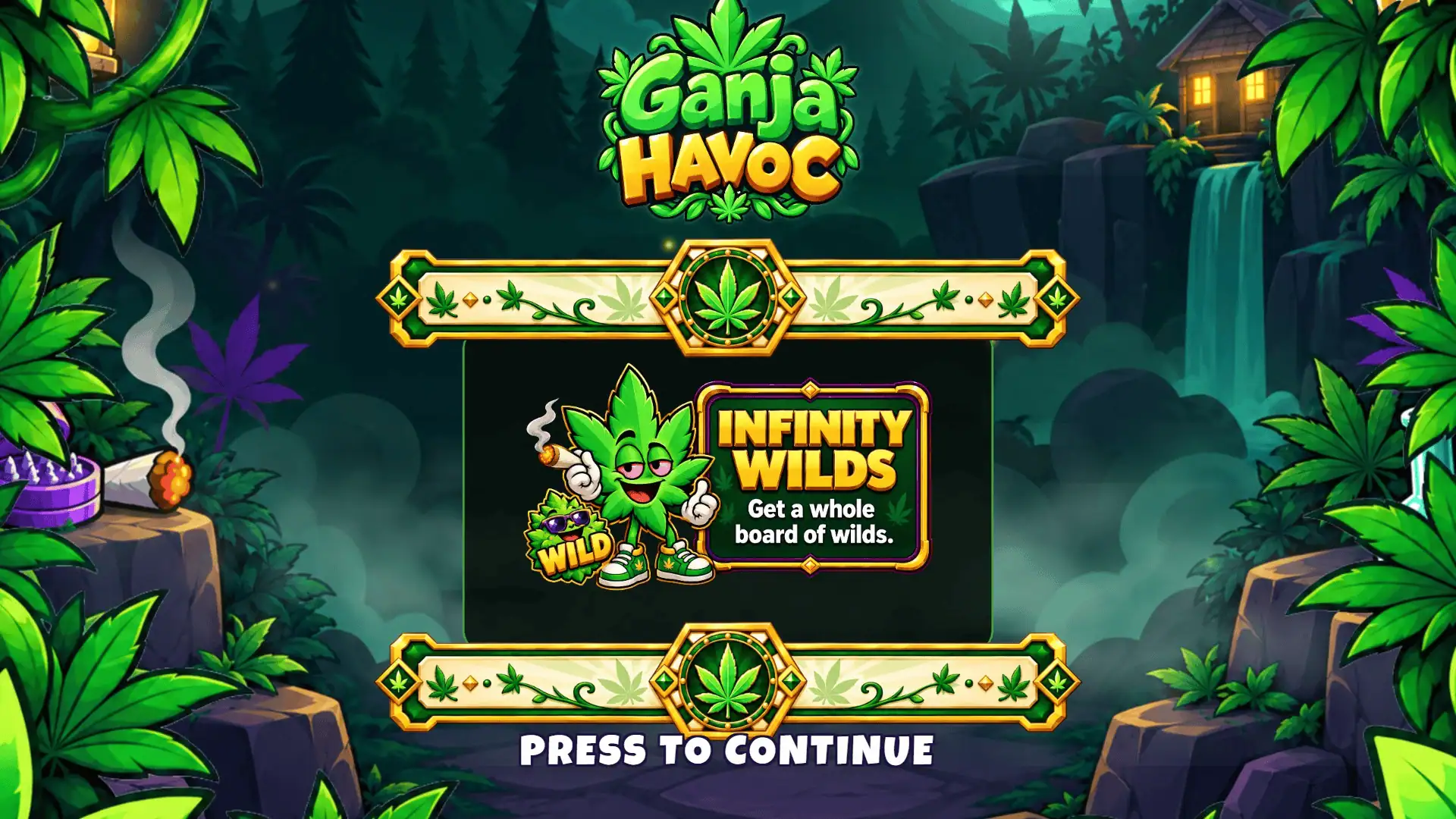 Ganja Havoc slot intro screen