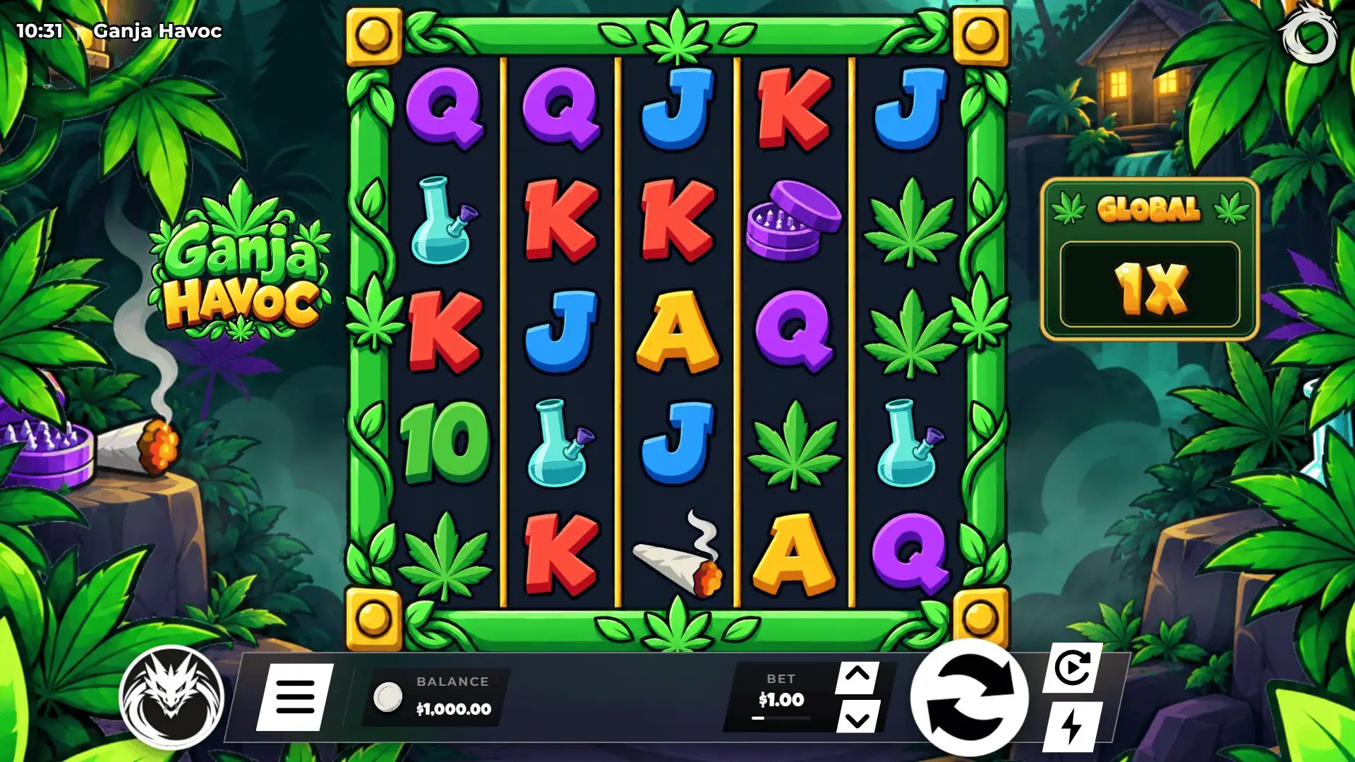 Ganja Havoc slot gameplay reels