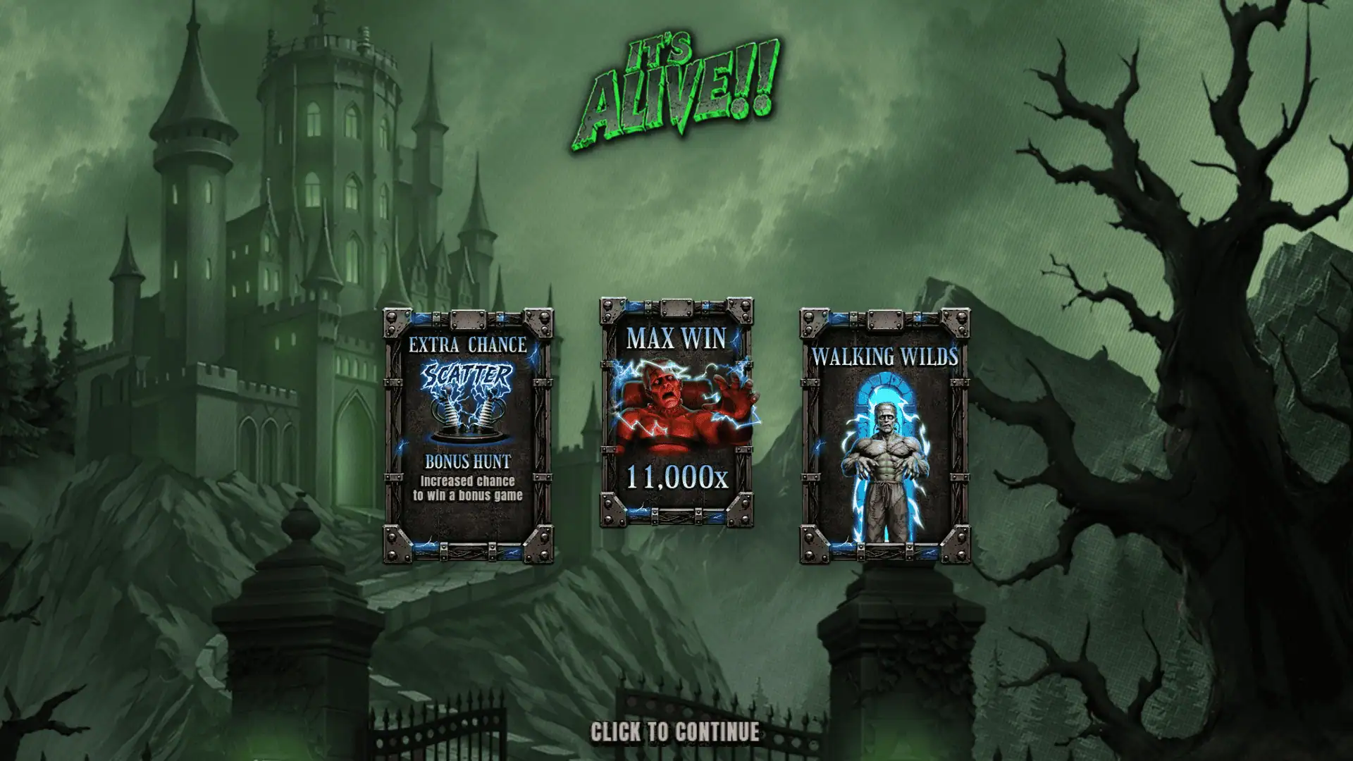 Its Alive!! slot intro screen