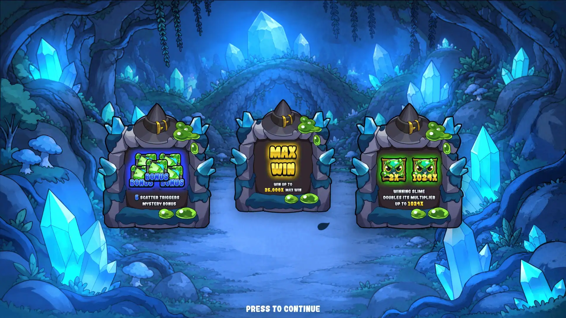 Slime Wizard slot intro screen