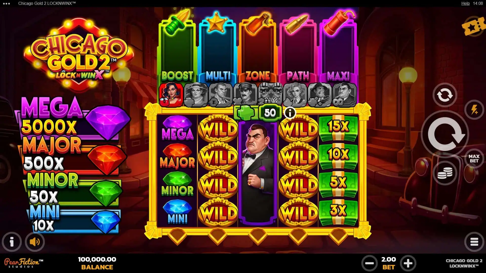 Chicago Gold 2 slot gameplay reels